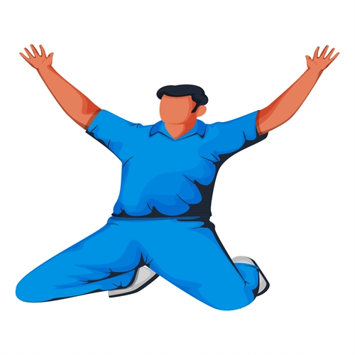 Cricket Celebration Pose Transparent Sticker